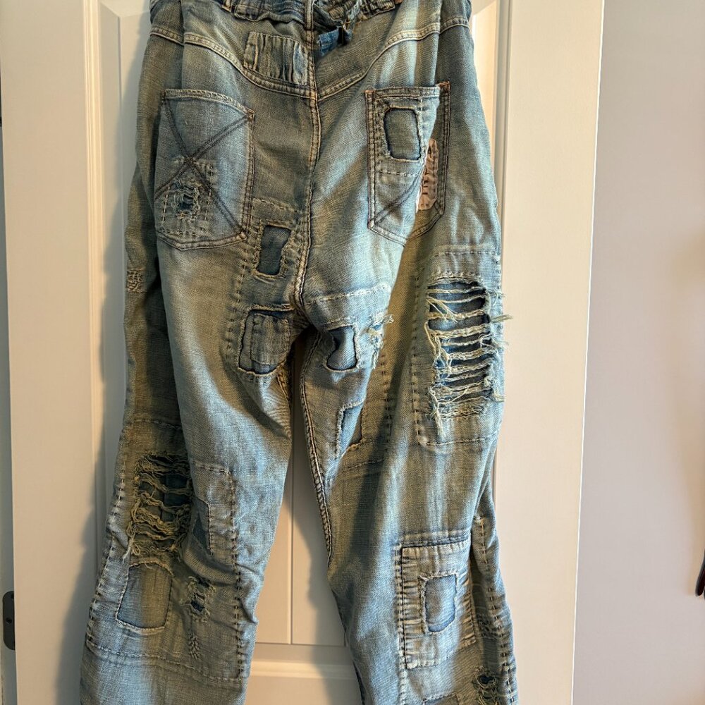 Magnolia Pearl Distressed Denim Pants - Blue - Picture 6 of 7